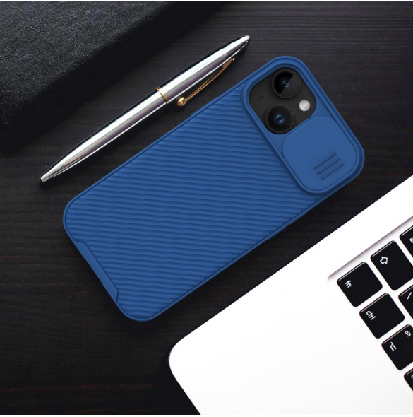 Nillkin CamShield PRO hårt fodral för Apple iPhone 15 Plus Blå