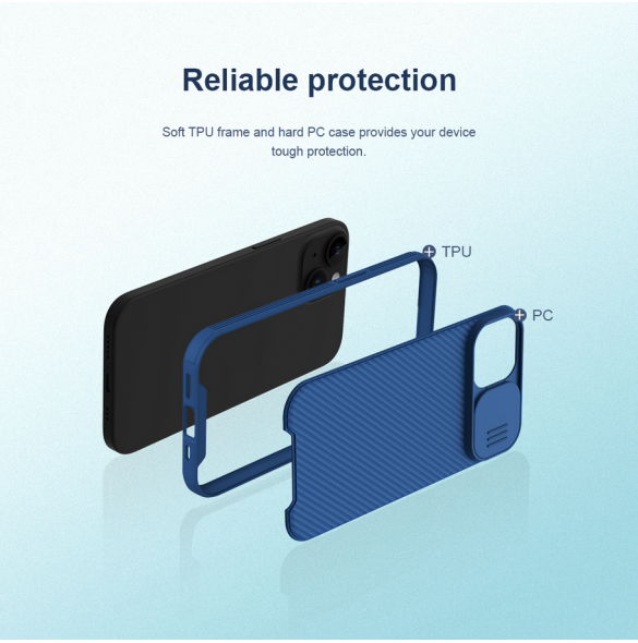 Nillkin CamShield PRO hårt fodral till Apple iPhone 15 Deep Green