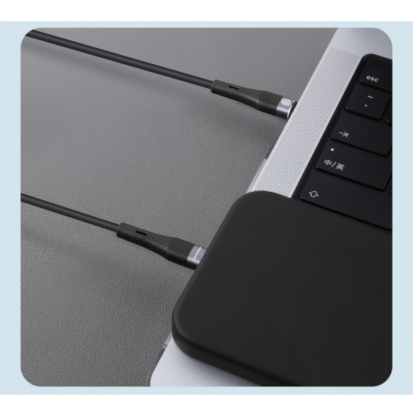 Nillkin Flowspeed flytande silikondatakabel USB-C/Lightning 1,2m 27W Svart