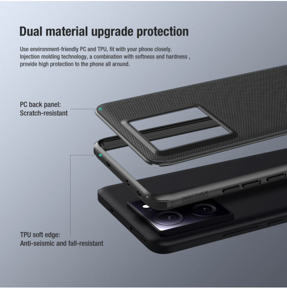 Nillkin Super Frosted PRO Back Cover för Xiaomi 13T/13T Pro Black