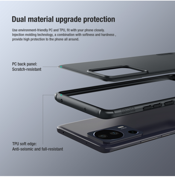 Nillkin Super Frosted PRO Back Cover för Xiaomi 13 Lite Black