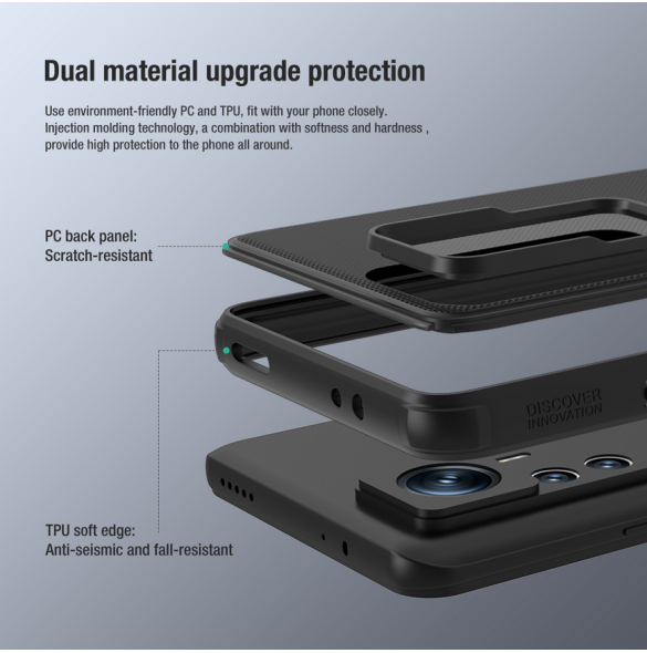 Nillkin Super Frosted PRO Back Cover för Xiaomi 12T Pro Black