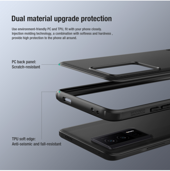 Nillkin Super Frosted PRO Back Cover för Poco F5 Pro 5G Svart