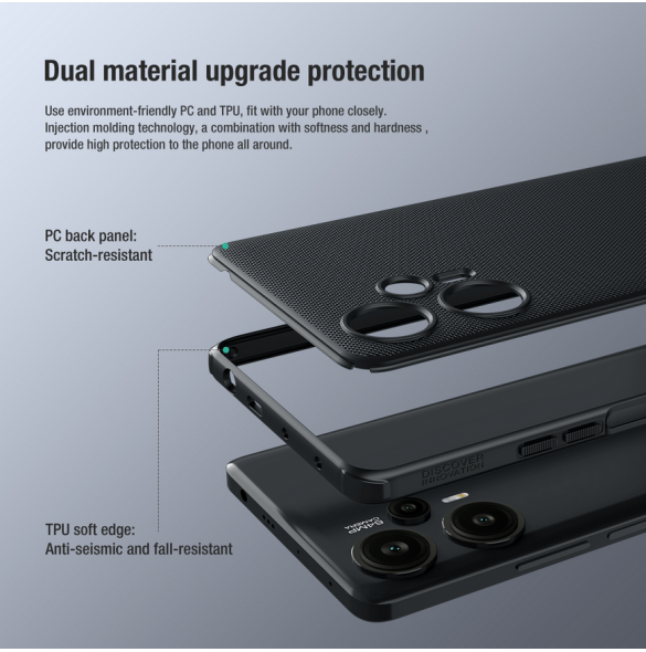 Nillkin Super Frosted PRO Back Cover för Poco F5 5G Blue