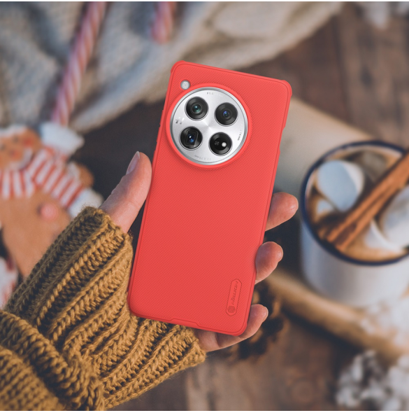 Nillkin Super Frosted PRO Back Cover för OnePlus 12 Red