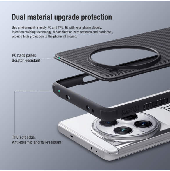 Nillkin Super Frosted PRO Back Cover för OnePlus 12 Blue