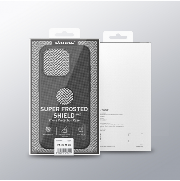 Nillkin Super Frosted PRO Bakskal till Apple iPhone 15 Pro Titanium Grey