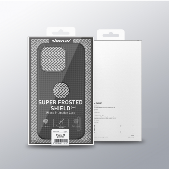 Nillkin Super Frosted PRO Bakskal till Apple iPhone 15 Pro Max Titanium Grey