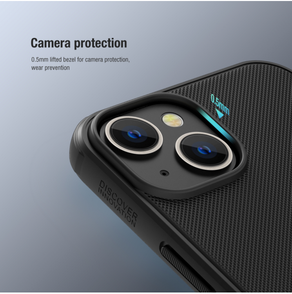 Nillkin Super Frosted PRO bakskal till Apple iPhone 13/14 svart (utan logotyp)