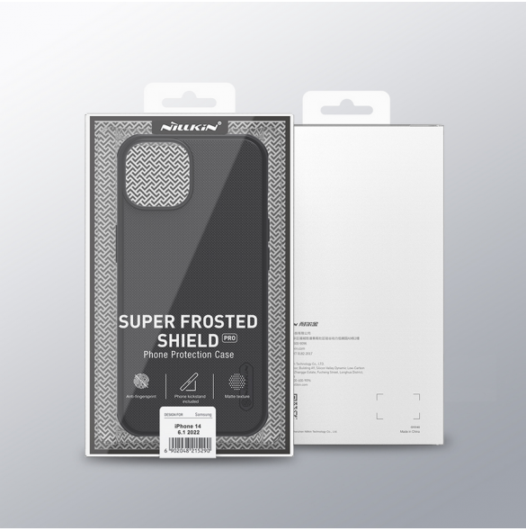 Nillkin Super Frosted PRO bakskal till Apple iPhone 13/14 svart (utan logotyp)