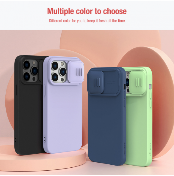Nillkin CamShield Silky Magnetic Silikonfodral till Apple iPhone 14 Pro Svart