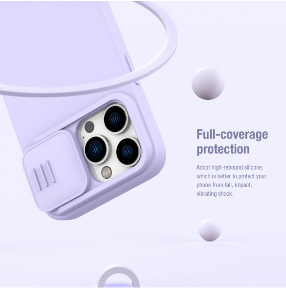 Nillkin CamShield Silky Magnetic Silikonfodral till Apple iPhone 14 Pro Svart