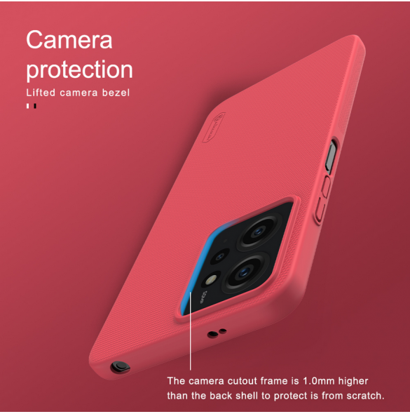 Nillkin Super Frosted Back Cover för Xiaomi Redmi Note 12 4G Bright Red
