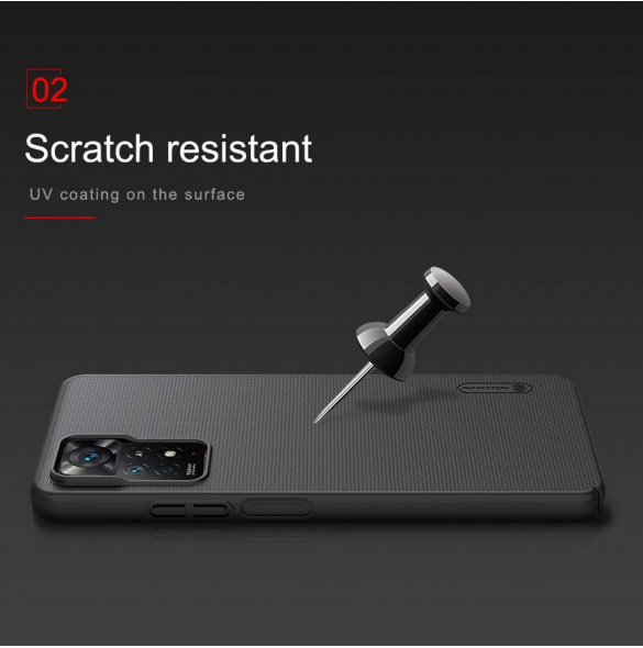 Nillkin Super Frosted Back Cover för Xiaomi Redmi Note 11 Pro/11 Pro 5G Svart