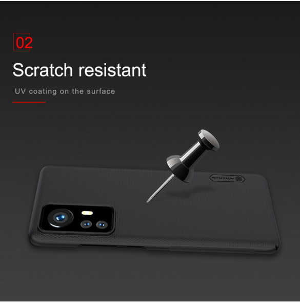 Nillkin Super Frosted Back Cover för Xiaomi 12/12X/12S Black