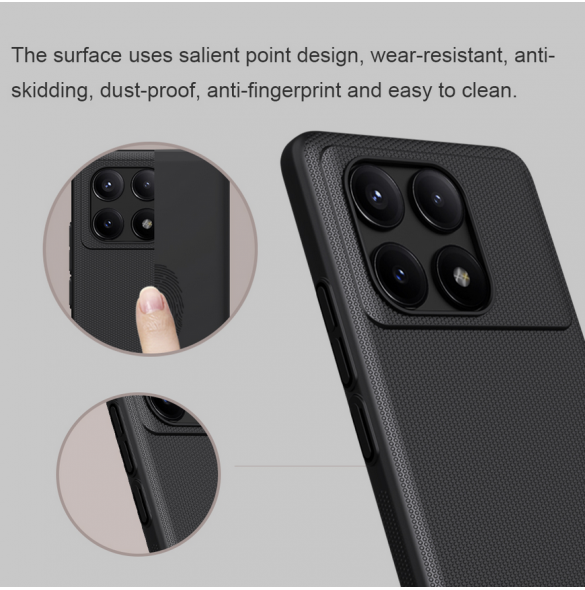 Nillkin Super Frosted Back Cover för Poco X6 Pro 5G Bright Red