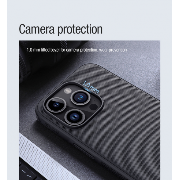 Nillkin Super Frosted PRO magnetiskt bakskal till Apple iPhone 15 Pro Max Blå