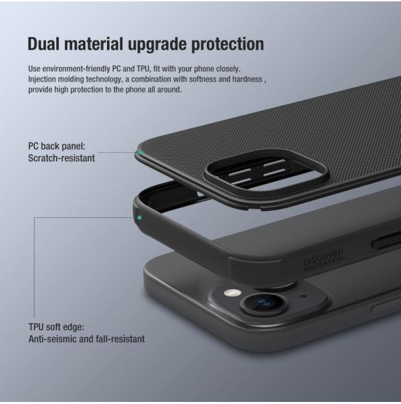 Nillkin Super Frosted PRO bakskal till Apple iPhone 15 Röd (utan logotyp)