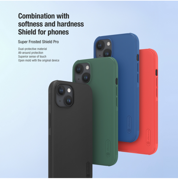 Nillkin Super Frosted PRO bakskal till Apple iPhone 15 Röd (utan logotyp)