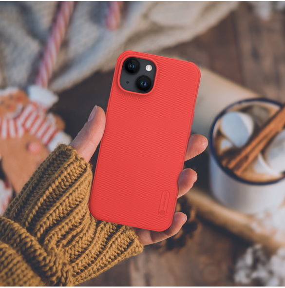 Nillkin Super Frosted PRO bakskal till Apple iPhone 15 Röd (utan logotyp)