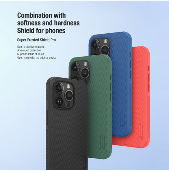 Nillkin Super Frosted PRO bakskal till Apple iPhone 15 Pro Röd (utan logotyp)