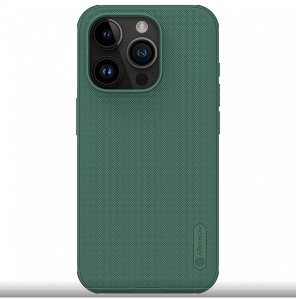 Nillkin Super Frosted PRO bakskal till Apple iPhone 15 Pro Deep Green (utan logotyp)