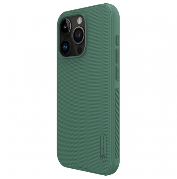 Nillkin Super Frosted PRO bakskal till Apple iPhone 15 Pro Deep Green (utan logotyp)
