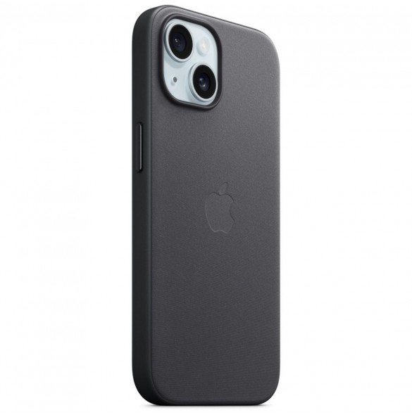 MT393ZM/A Apple FineWoven Fodral med MagSafe för iPhone 15 Svart
