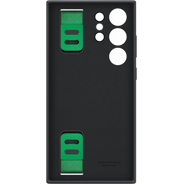 Samsung Silicone Grip Smartphone Fodral EF-GS918TBE för Galaxy S23 Ultra, Mobiltelefonfodral, Svart