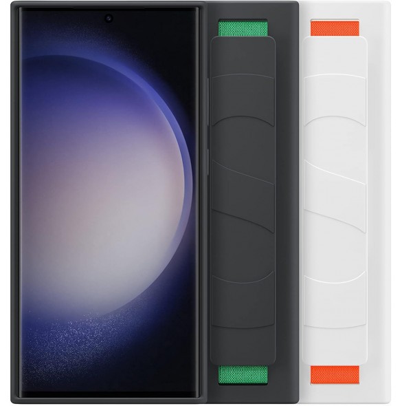 Samsung Silicone Grip Smartphone Fodral EF-GS918TBE för Galaxy S23 Ultra, Mobiltelefonfodral, Svart