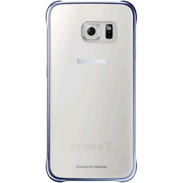Samsung EF-QG920BBE Protective Slimline Clip-On Case Cover för Galaxy S6 - Metallic Svart/Klar