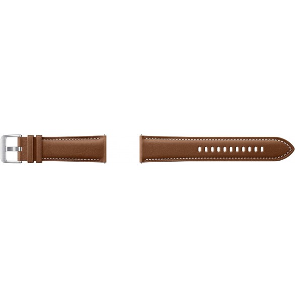Samsung Stitch Leather ET-SLR84LAE äkta läderarmband för Galaxy Watch3 22mm Brun