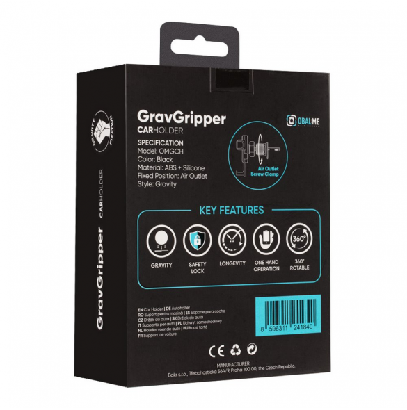 OBAL:ME GravGripper Bilhållare Svart