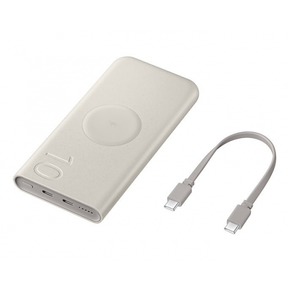 EB-U2510XUE Samsung Wireless Powerbank 2x USB-C 25W 10000mAh Beige