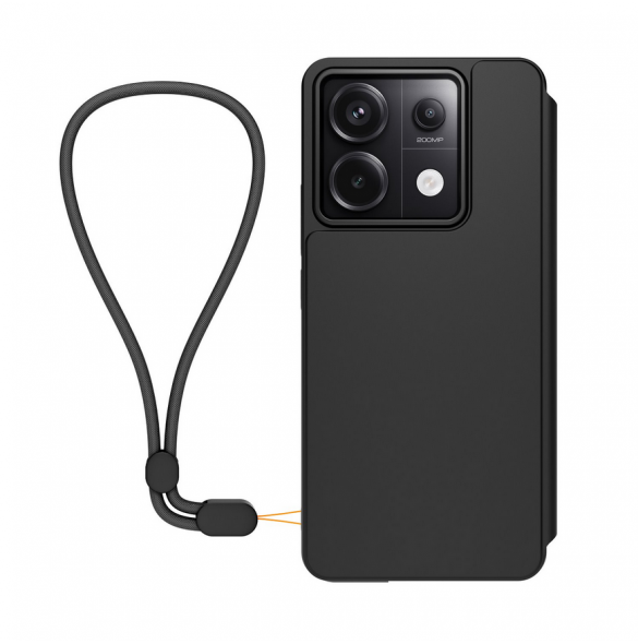 Gjord för Xiaomi bokfodral med halsband för Xiaomi Redmi Note 13 Pro 5G Black