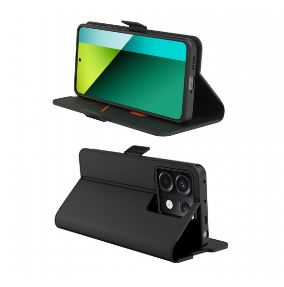 Gjord för Xiaomi bokställsfodral med halsband för Xiaomi Redmi Note 13 Pro 5G Black