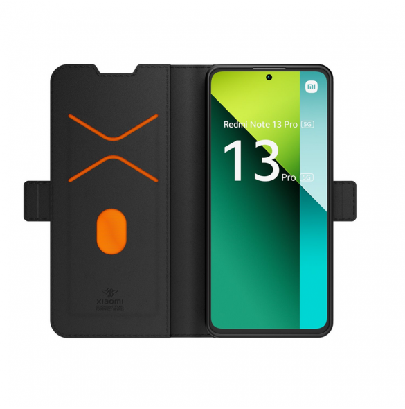 Gjord för Xiaomi bokställsfodral med halsband för Xiaomi Redmi Note 13 Pro 5G Black