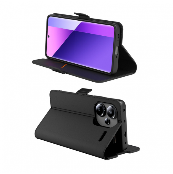 Gjord för Xiaomi bokställsfodral med halsband för Xiaomi Redmi Note 13 Pro+ 5G Svart
