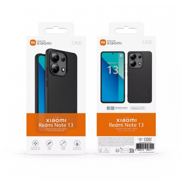 Gjord för Xiaomi TPU-skal för Xiaomi Redmi Note 13 4G Svart