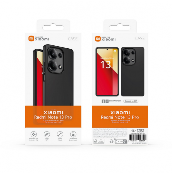 Gjord för Xiaomi TPU-fodral för Xiaomi Redmi Note 13 Pro 4G Svart