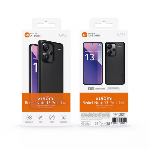 Gjord för Xiaomi TPU-fodral för Xiaomi Redmi Note 13 Pro+ 5G Svart