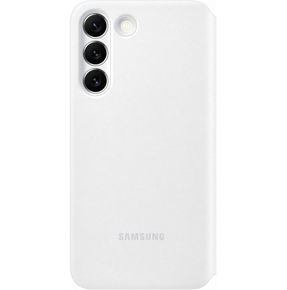 Samsung Galaxy S22 Original - Smart Clear-View Skal EF-ZS901CWE - Vit