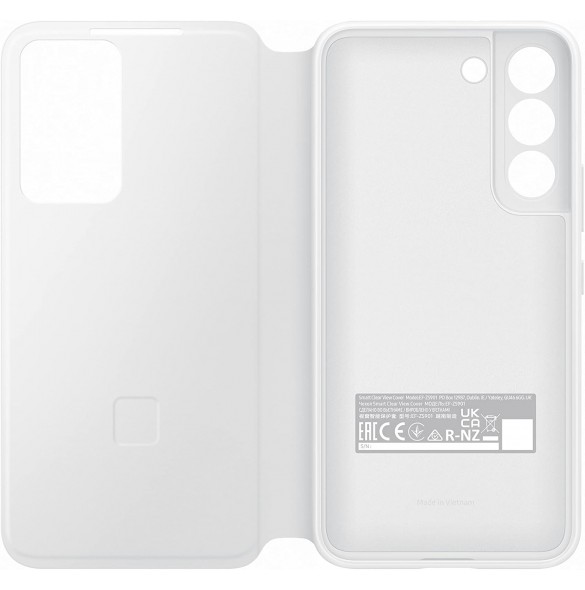 Samsung Galaxy S22 Original - Smart Clear-View Skal EF-ZS901CWE - Vit