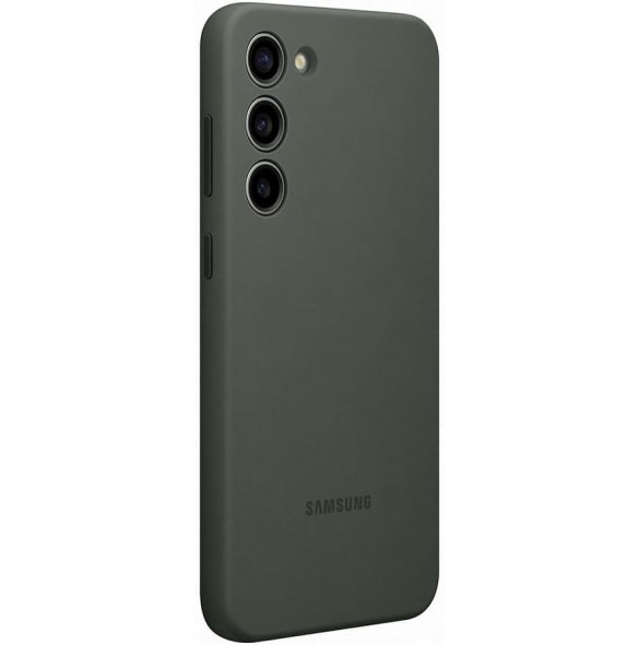 Samsung silikon smartphonefodral EF-PS916TGE för Galaxy S23+, mobilfodral, silikon, reptålig, slimmad design, kaki