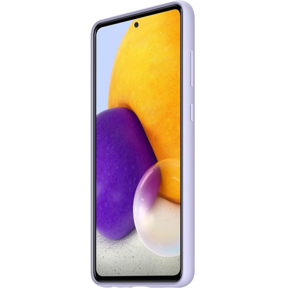 Samsung Silikon Smartphone Cover EF-PA725 för Galaxy A72 Mobiltelefonfodral, Silikon, Lila