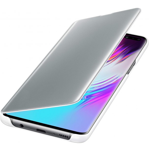Samsung Galaxy S10 5G - Clear View Cover EF-ZG977CWE, Vit