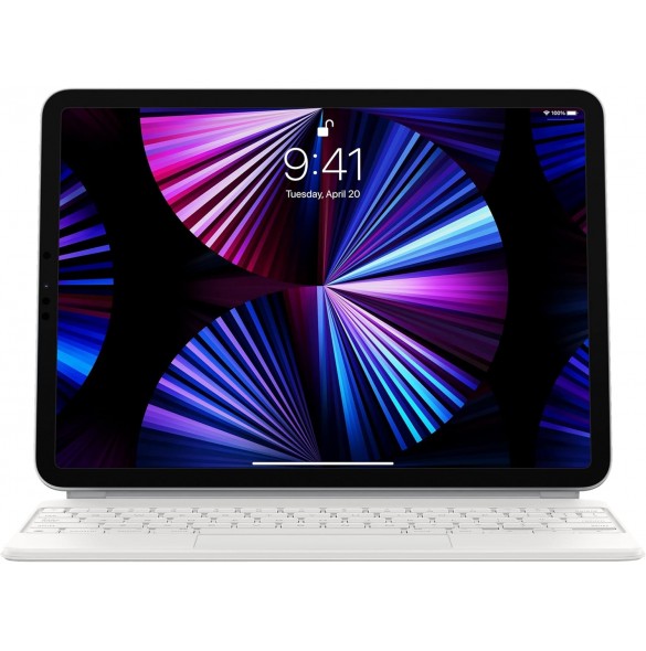 Apple Magic Keyboard till iPad Pro 11 tum - tredje generationen och iPad Air - engelskt - vit MJQJ3Z/A