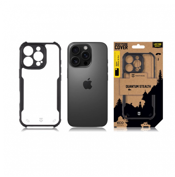 Tactical Quantum Stealth Skal till Apple iPhone 16 Pro Klar/svart