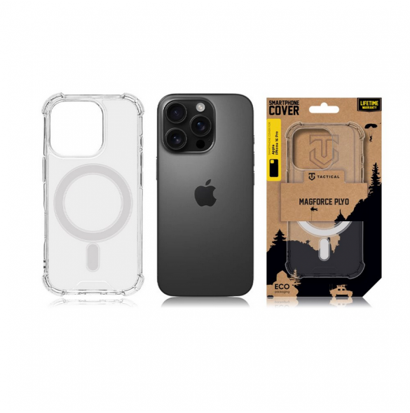Tactical MagForce Plyo Skal till Apple iPhone 16 Pro Transparent