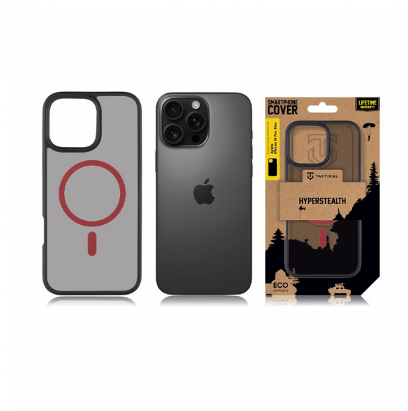 Tactical MagForce Hyperstealth 2.0 Skal till iPhone 16 Pro Max Svart/Röd